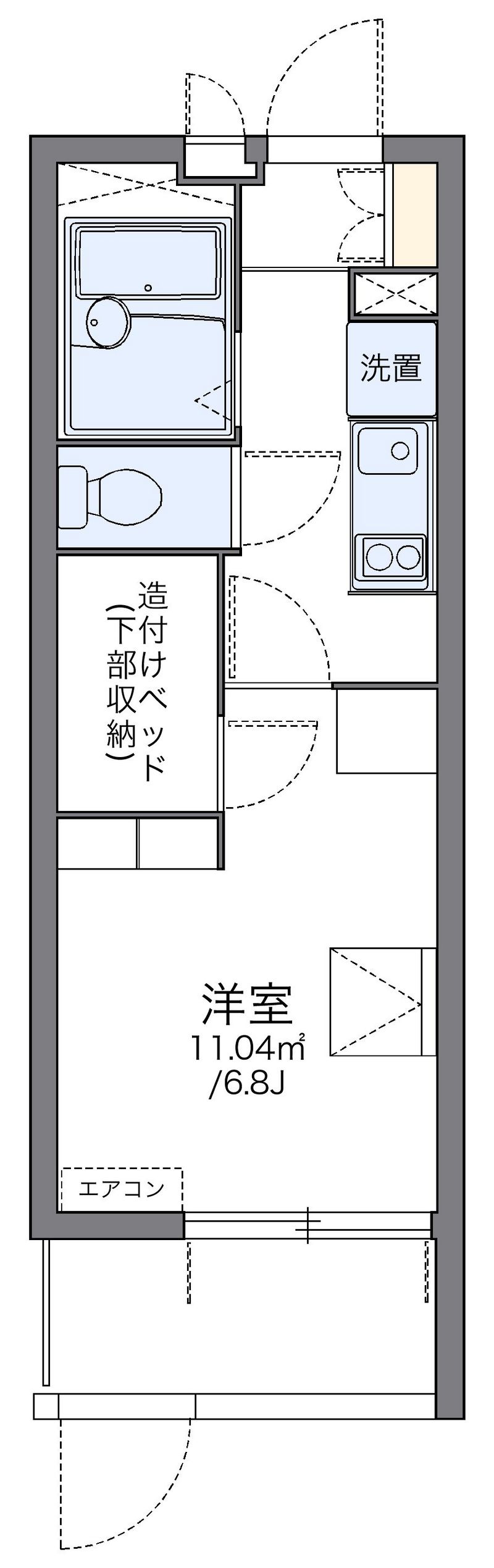 レオパレス紫野 間取図