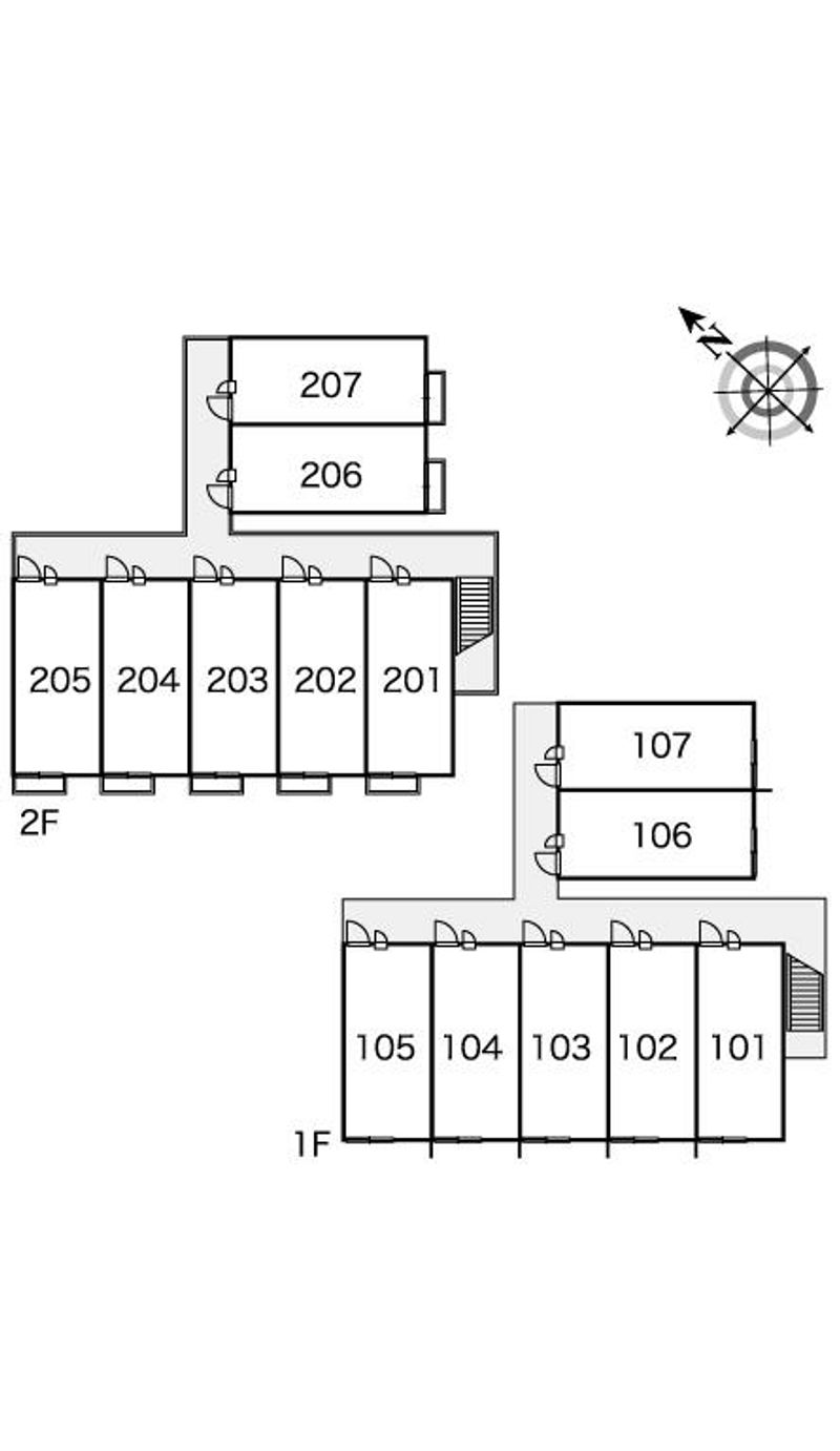 レオパレスウィンアントラーズ 間取り配置図