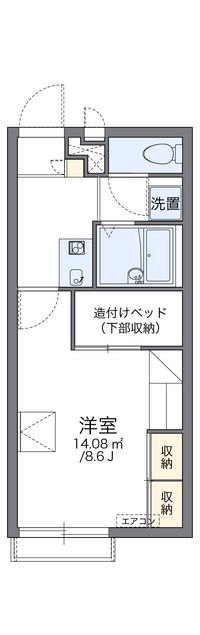 レオパレスセジュールカーサドゥ 間取り図