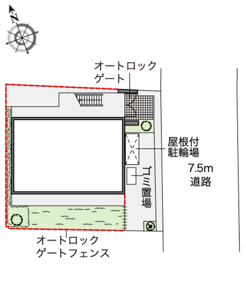 レオパレス本多二丁目 配置図