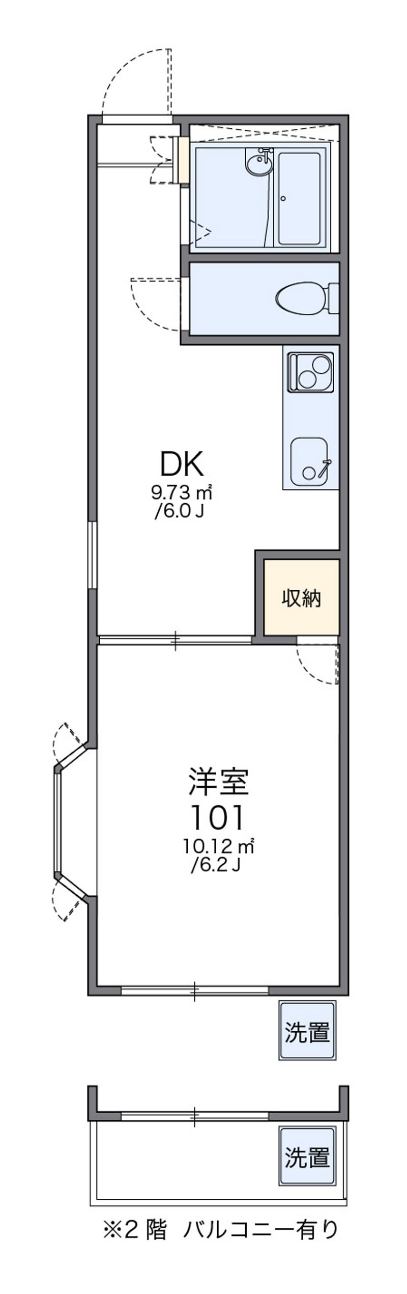 レオパレス本城東五番館 間取図