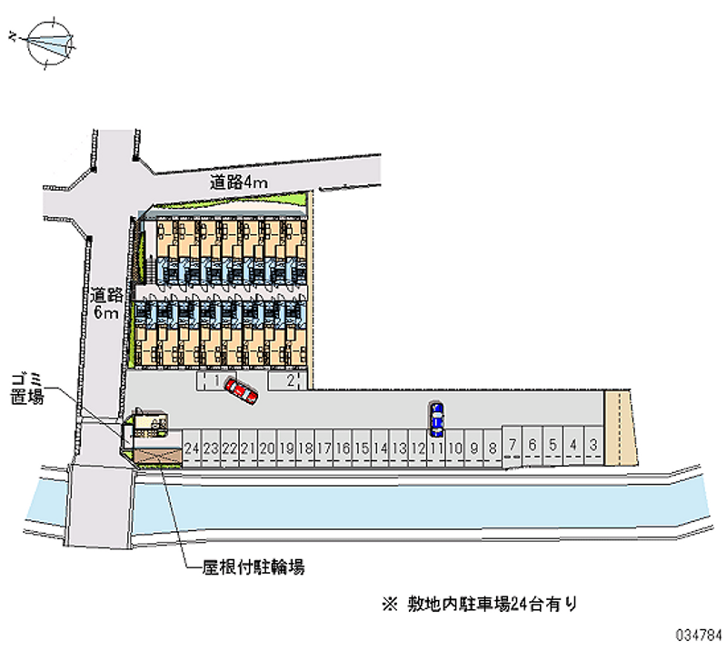 レオパレス上長尾 月極駐車場