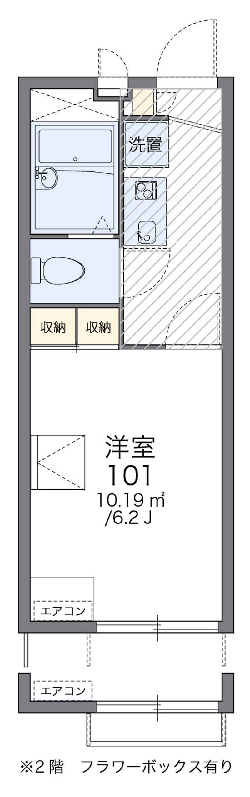 レオパレスクレエ 間取図