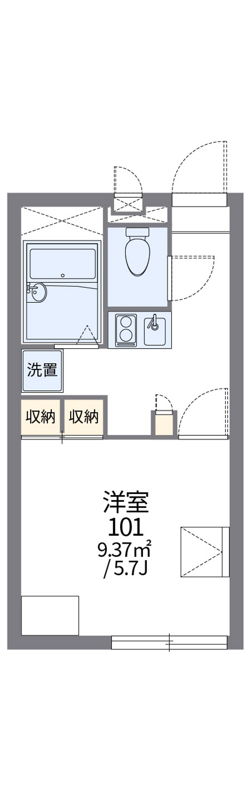 レオパレス新田町 間取図