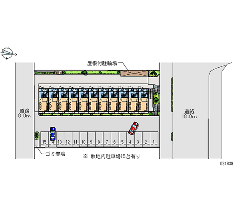 レオパレス新津 月極駐車場