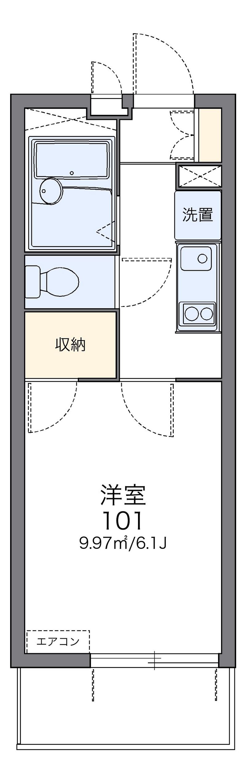 レオパレスアビタンティ 間取図
