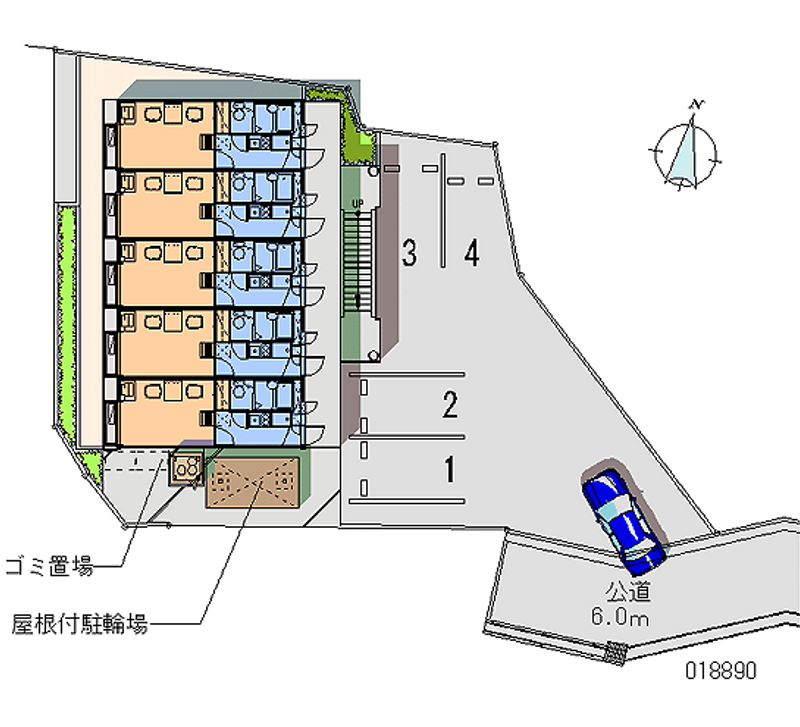 レオパレスバーディーⅤ 月極駐車場