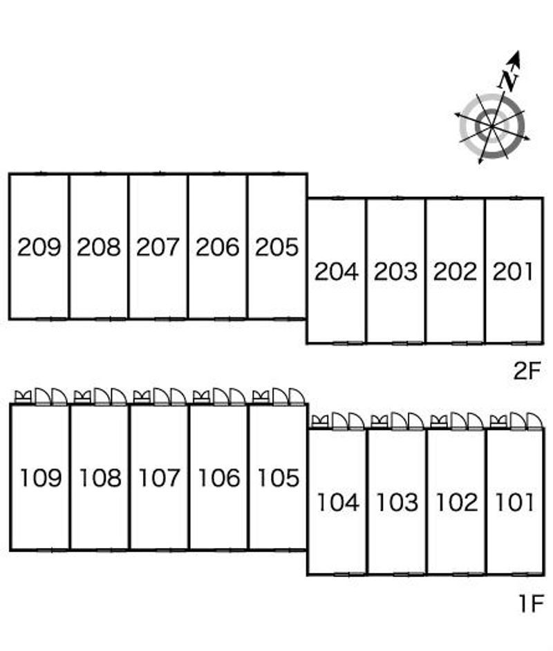 レオパレスマルイⅢ 間取配置図