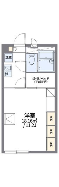 レオパレス福岡Ａ 間取り図