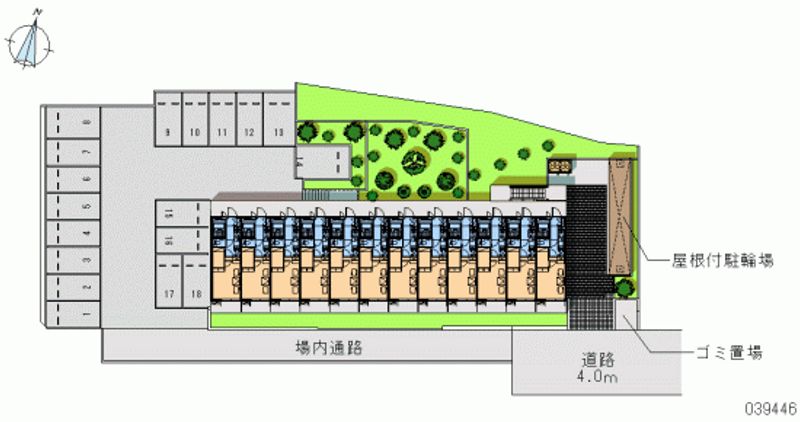 レオパレスヒルトップ　壱番館 月極駐車場