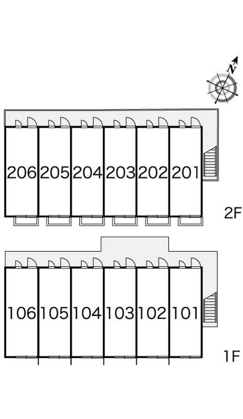 レオパレスガウディ 間取配置図
