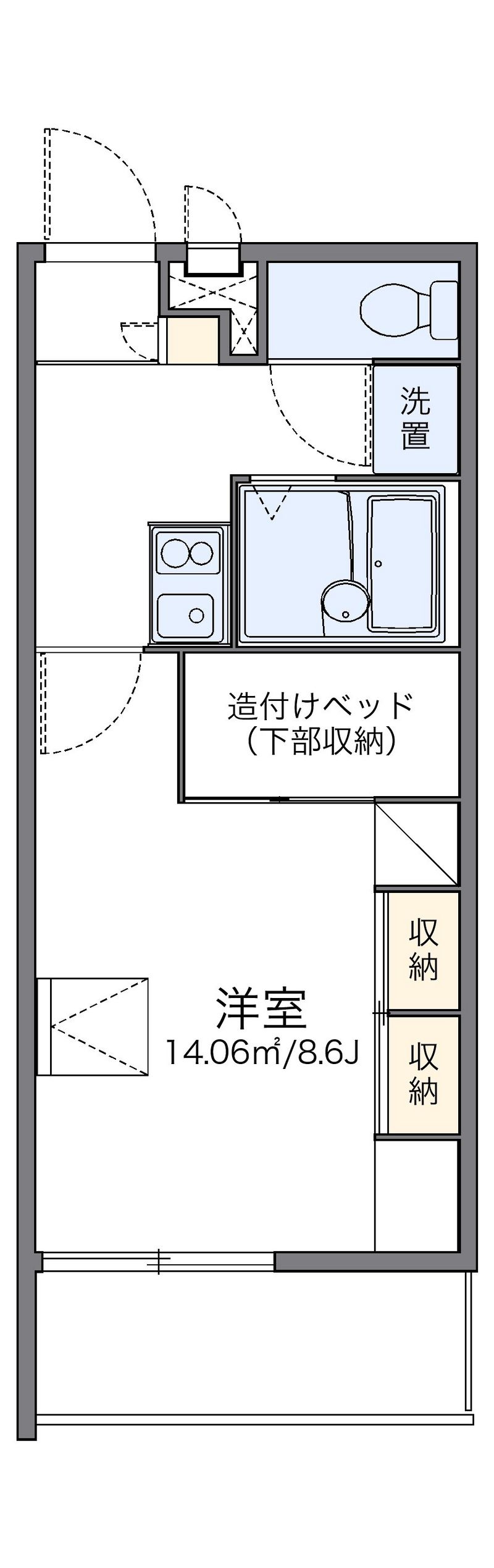レオパレス東今宿 間取図