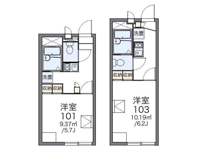 レオパレスハピネス 間取図