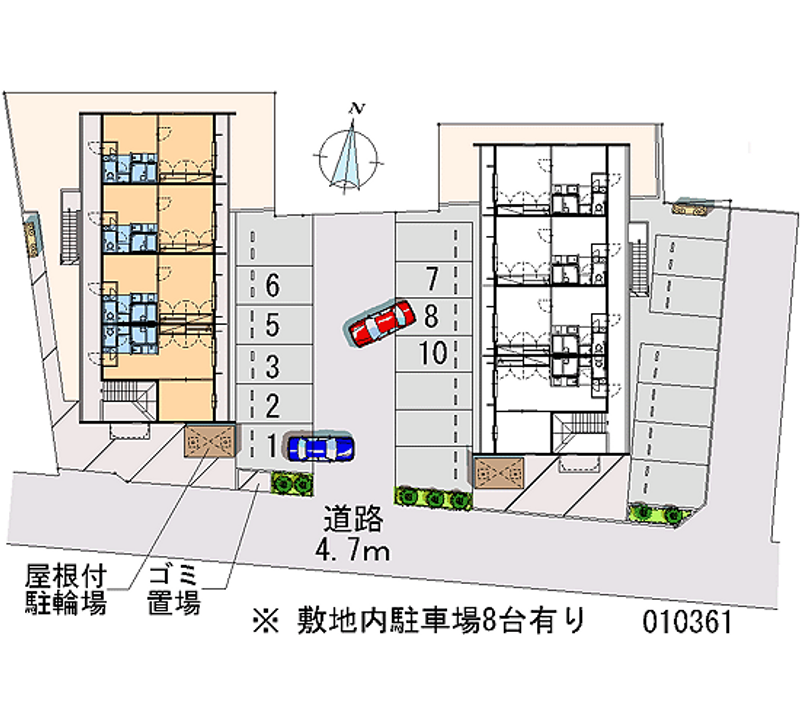 レオパレス大木館壱 月極駐車場