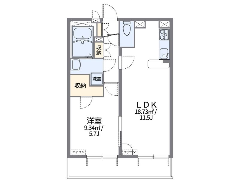 レオパレスグレースコート 間取図