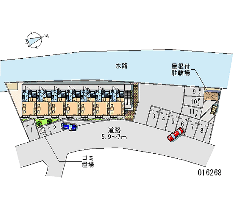 レオパレス花咲 月極駐車場