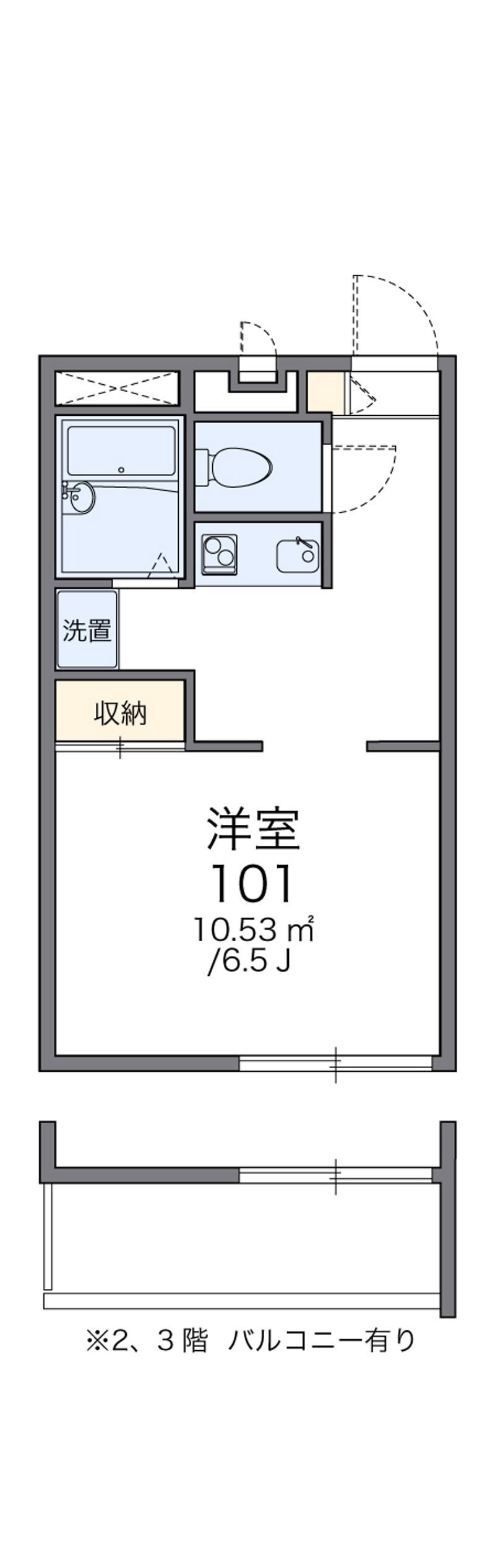 レオパレスラポール松福 間取図