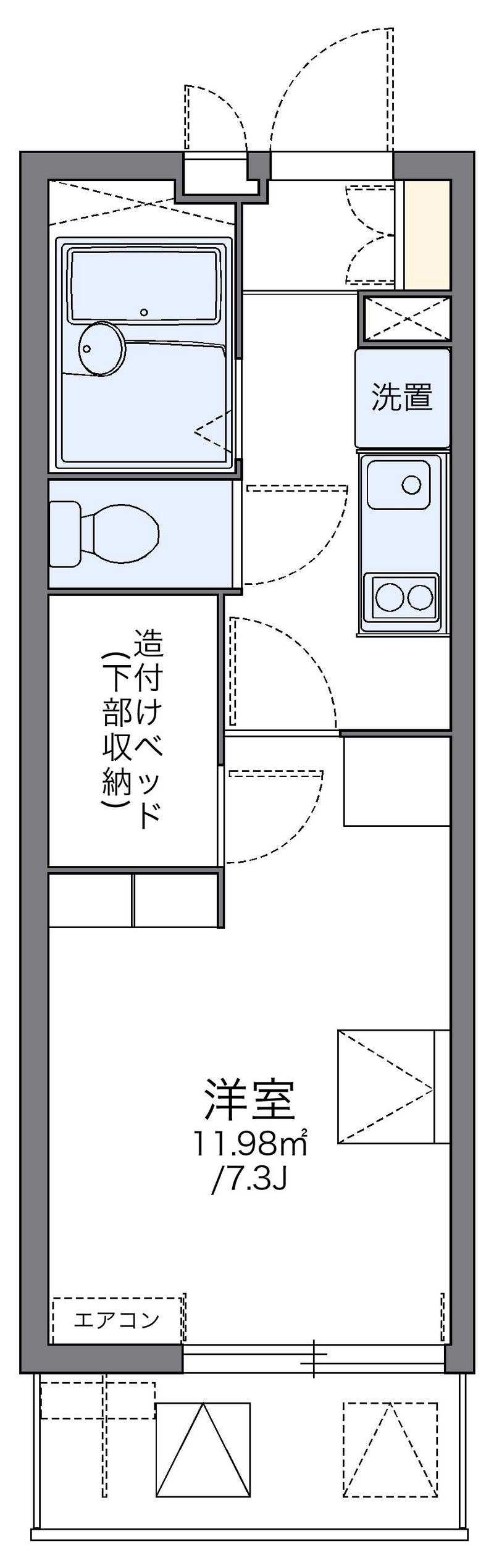 レオパレスディアコートＦ 間取り