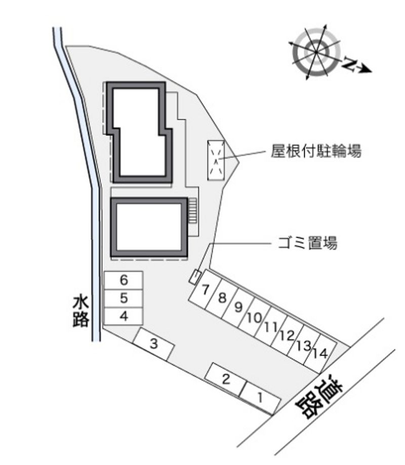 レオパレスおいし 駐車場
