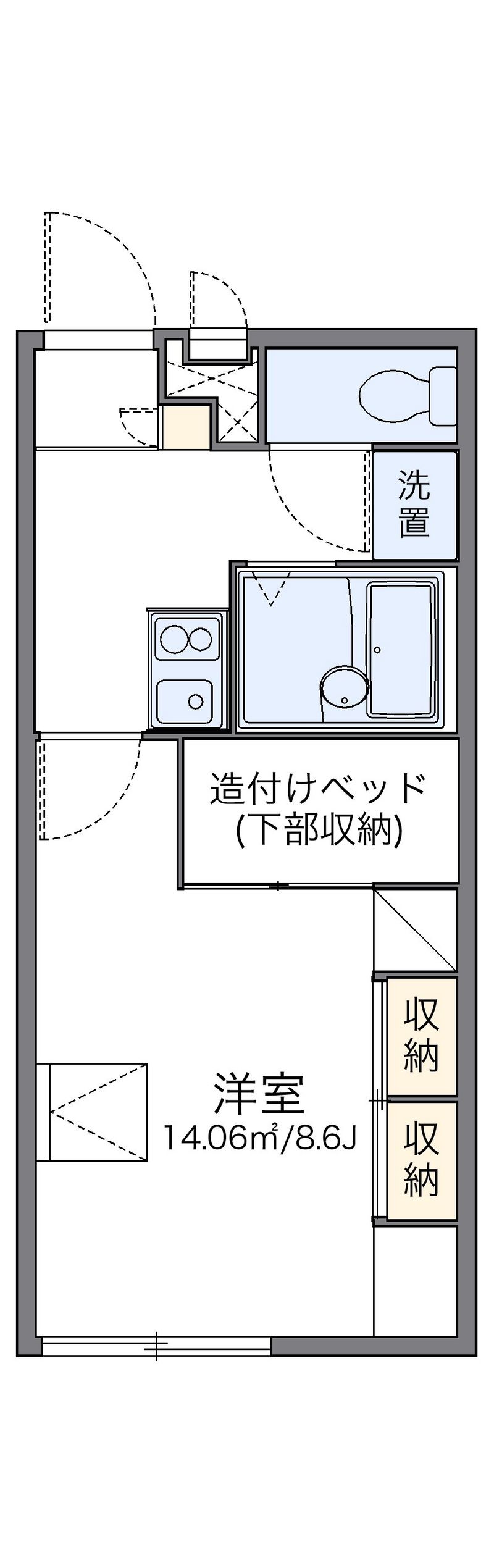 レオパレスアクエリアス 間取図