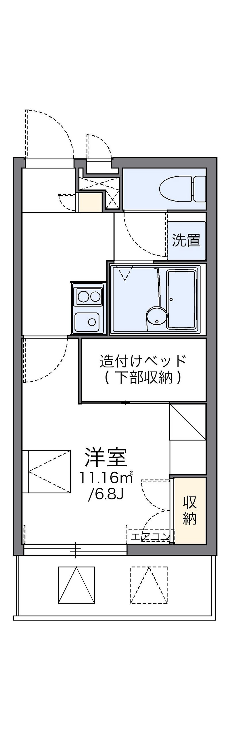 レオパレスセリオ国立 間取図