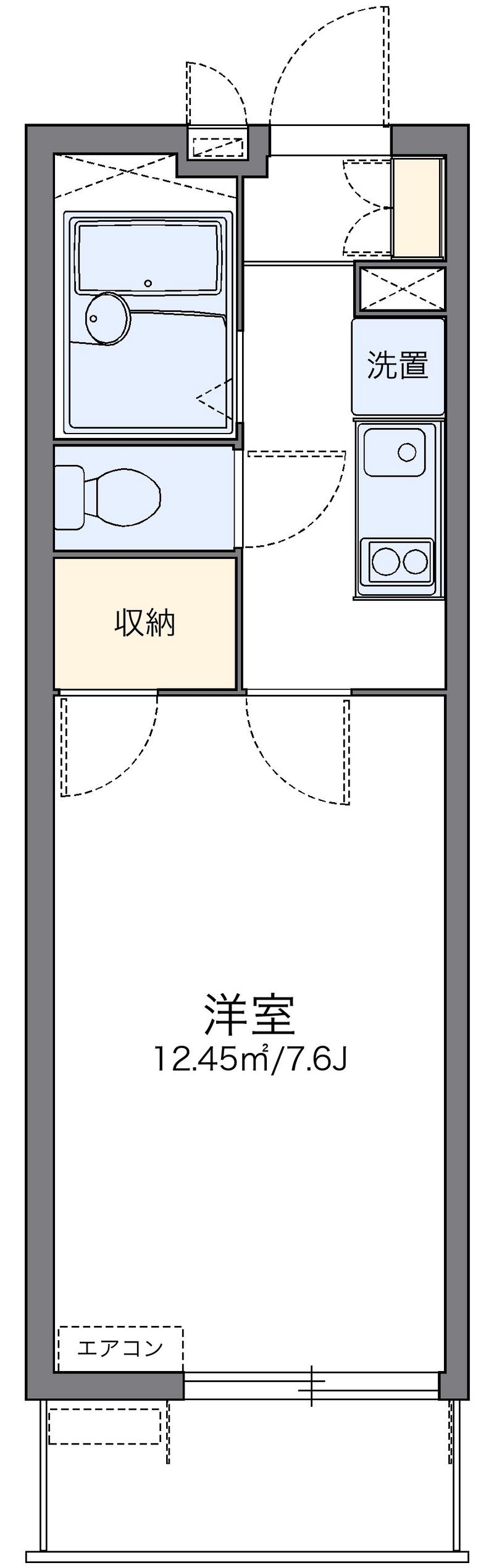 レオパレスドリームハイツ氷室 間取図