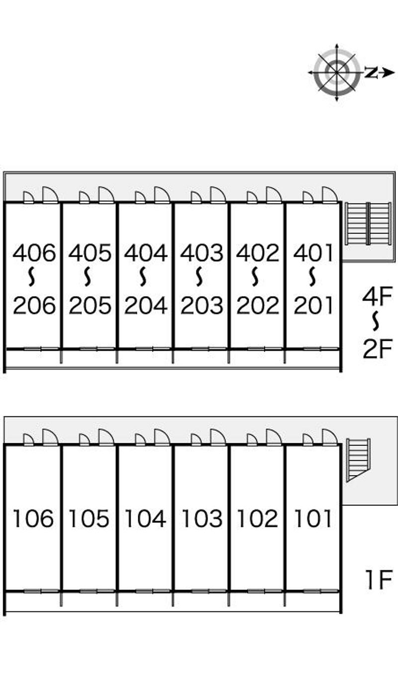 レオパレスセジュール高槻 間取り配置図