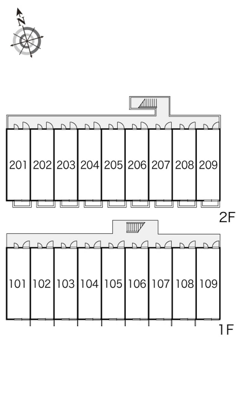 レオパレスウイング　みちづか 間取配置図