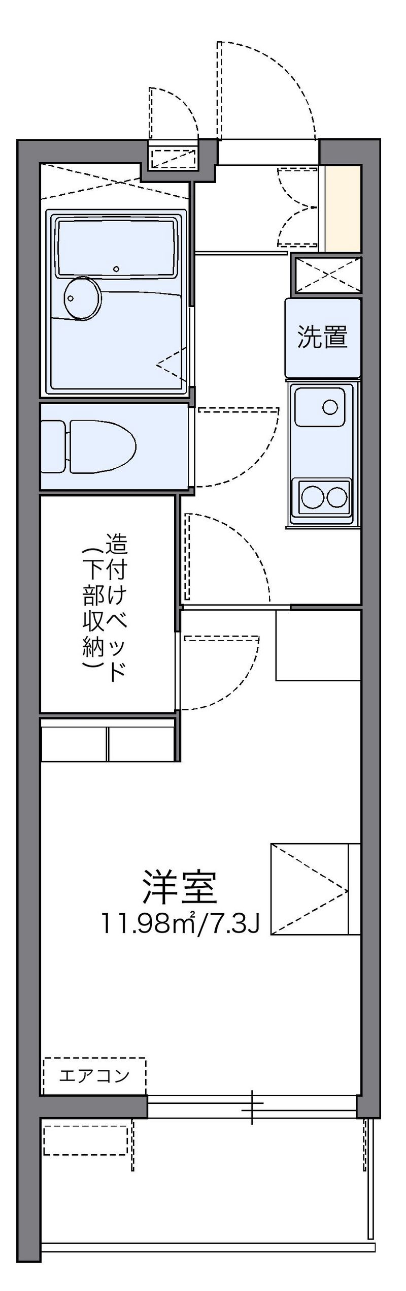 レオパレスアップル 間取図