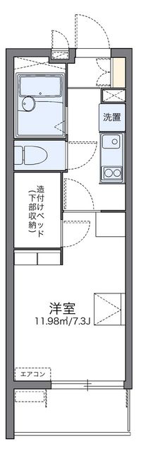 レオパレスアップル 間取り図