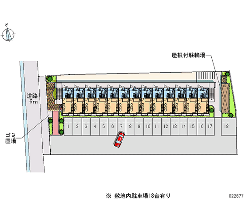 レオパレス三笠 月極駐車場