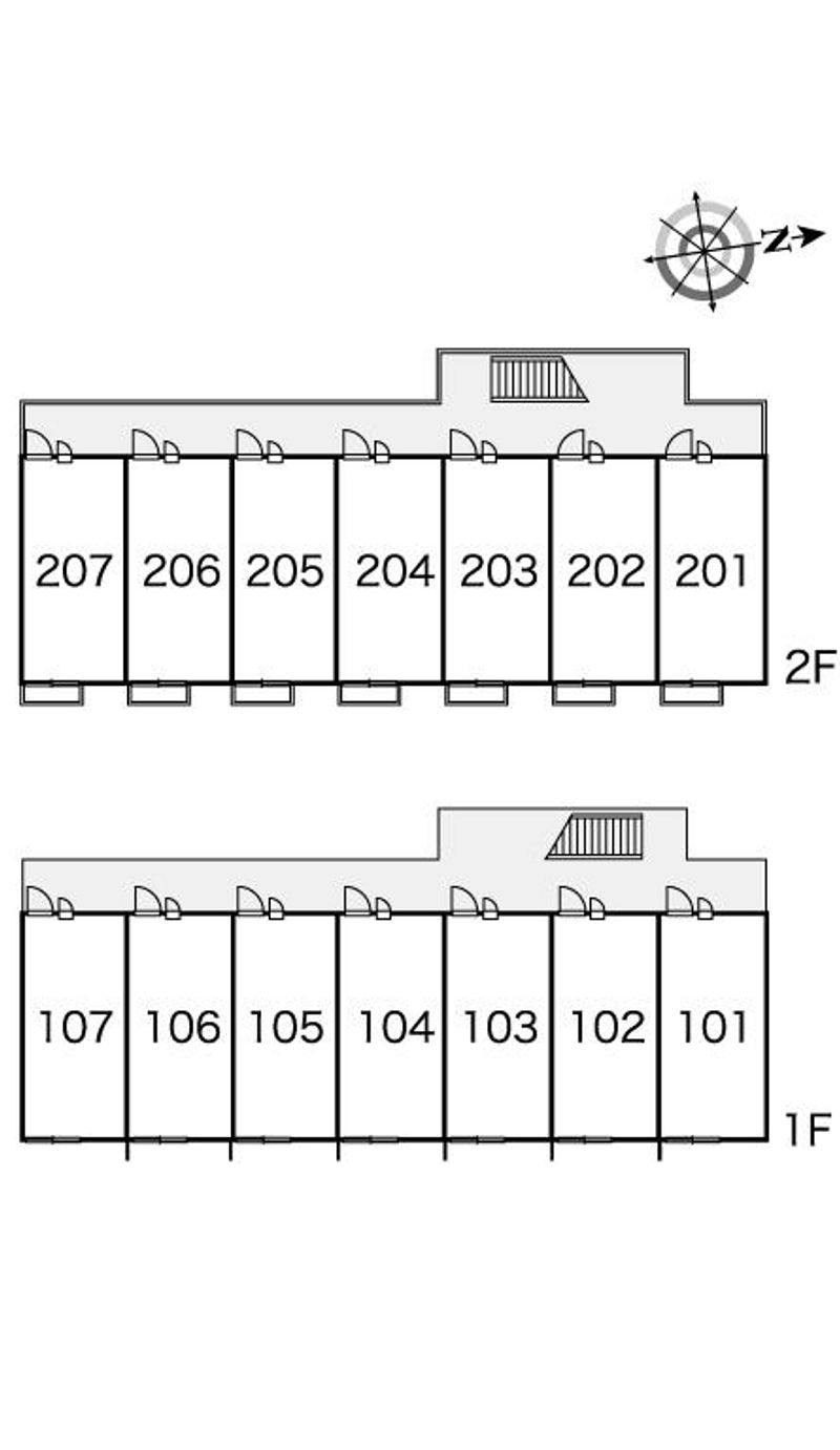 レオパレス青葉　Ⅱ 間取配置図
