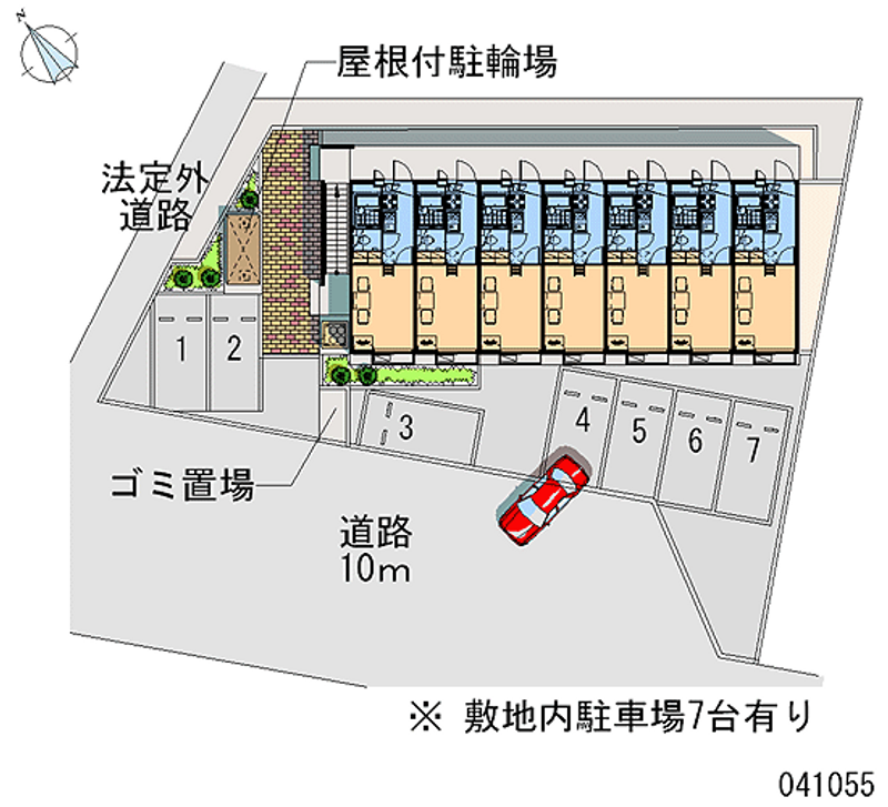 レオパレスネスト鳶尾 月極駐車場