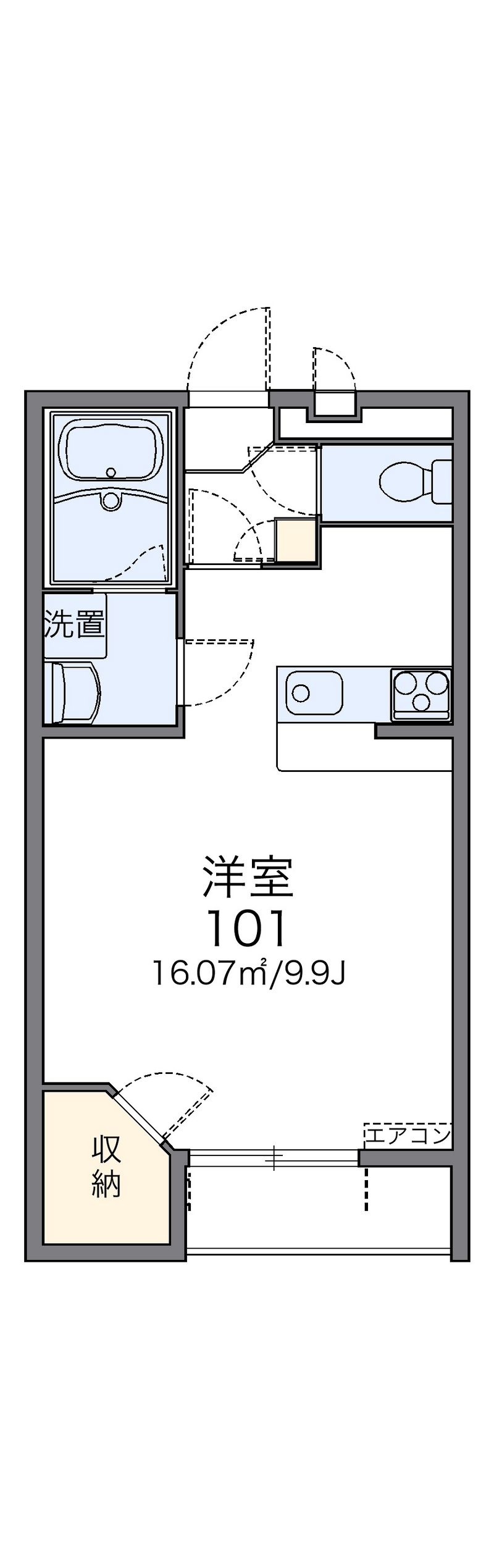 レオパレスひまわりⅡ 間取図