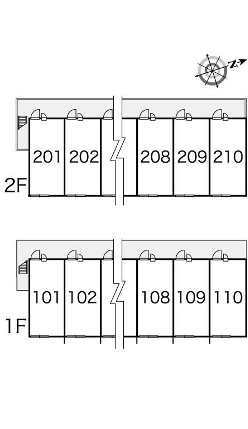 レオパレス小川 間取配置図