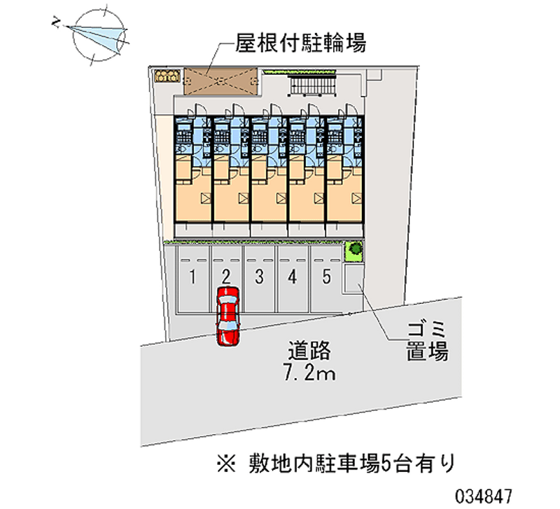 レオパレスハーベストステージ 月極駐車場