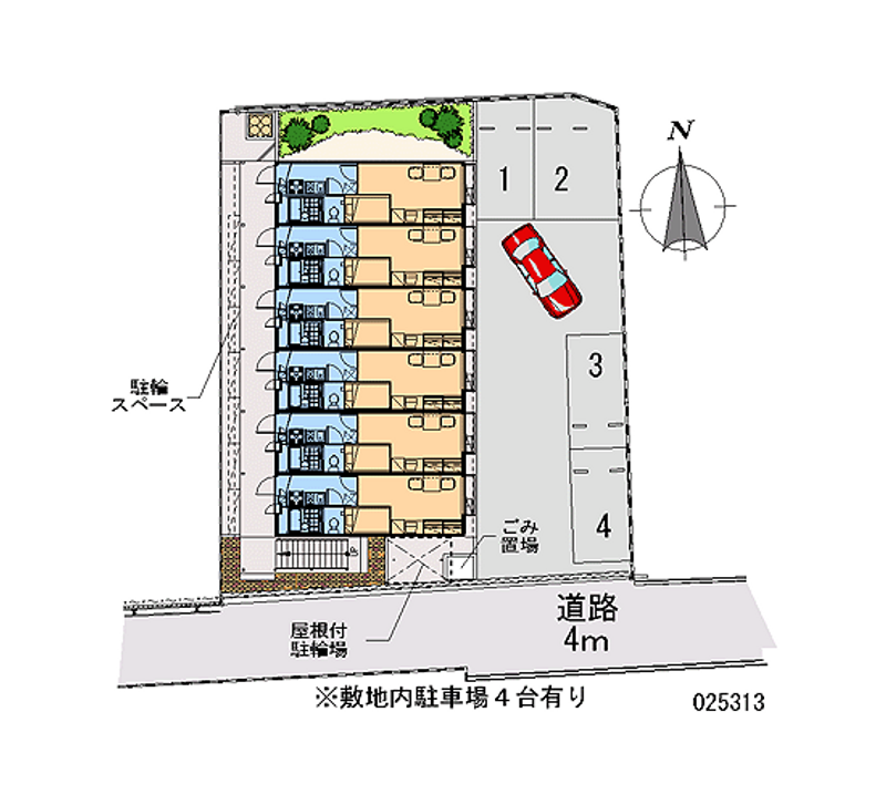 レオパレスフラワーヒルズ 月極駐車場