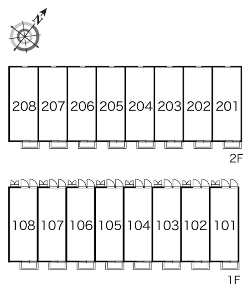 レオパレス空港南Ⅱ 間取配置図