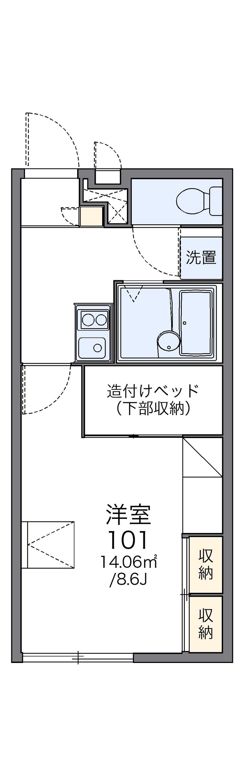 レオパレスレイ 間取図