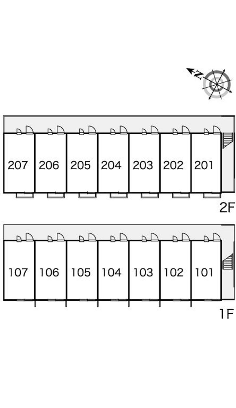 レオパレス藤木Ⅱ 間取配置図