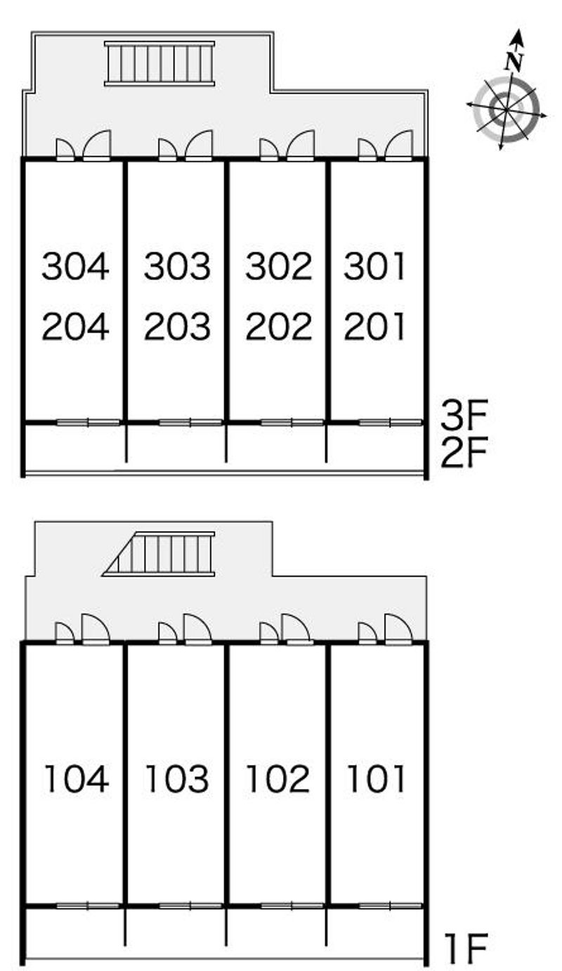 レオパレスフレーズⅡ 間取り配置図
