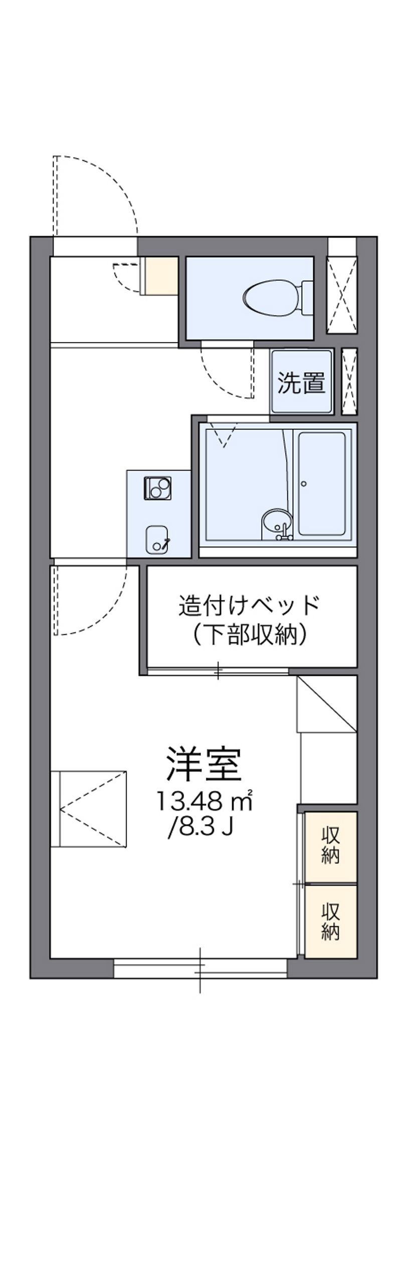 レオパレスセントラル南４条Ｂ 間取図