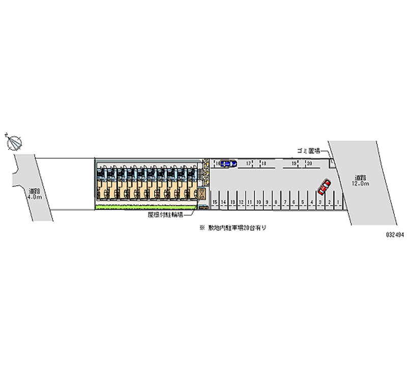 レオパレスノーヴァ堀之内 月極駐車場