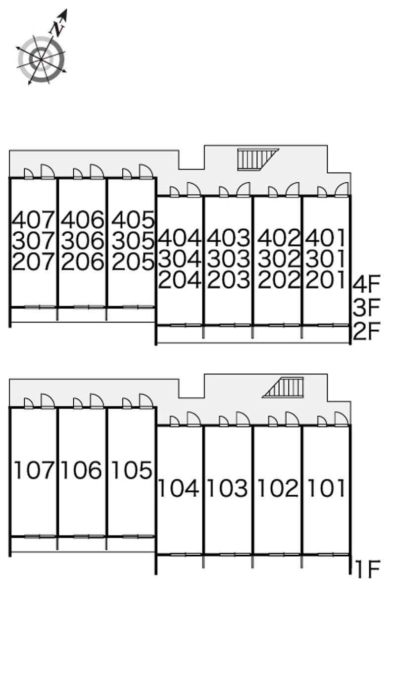 レオパレスユウ 間取配置図