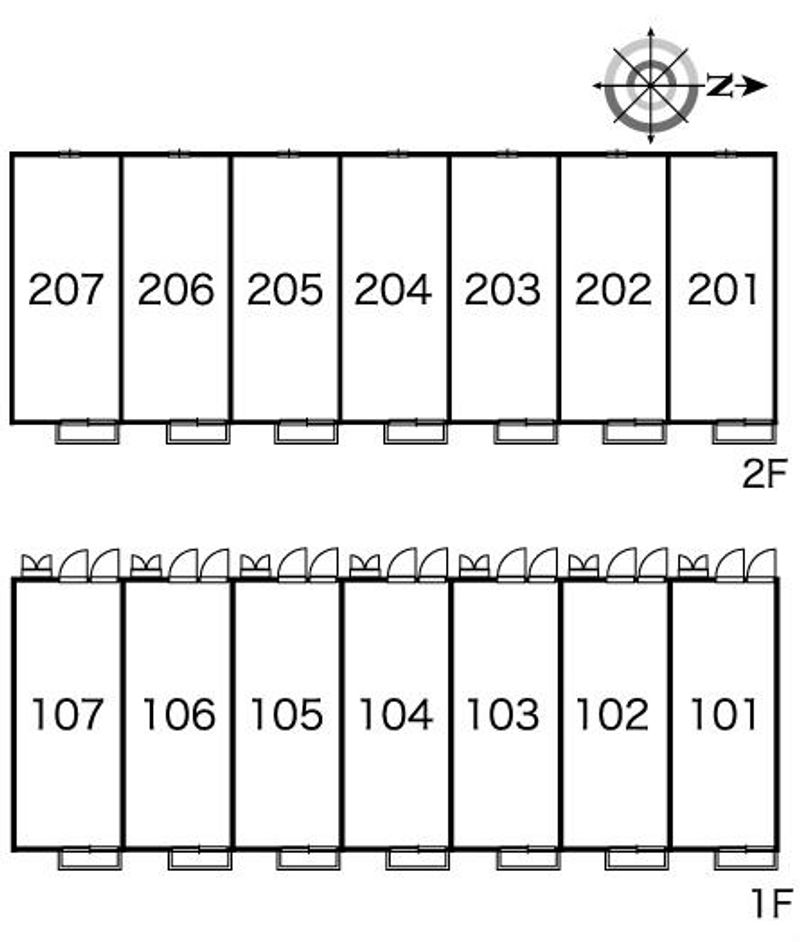 レオパレスレーブⅡ 間取り配置図