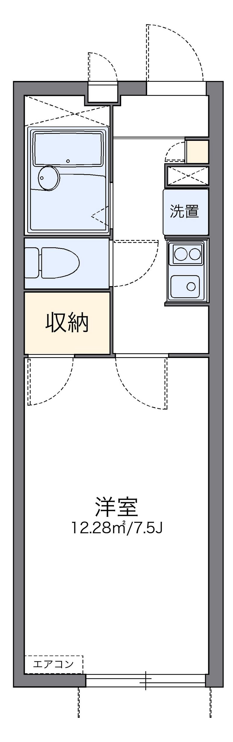 レオパレス里 間取図