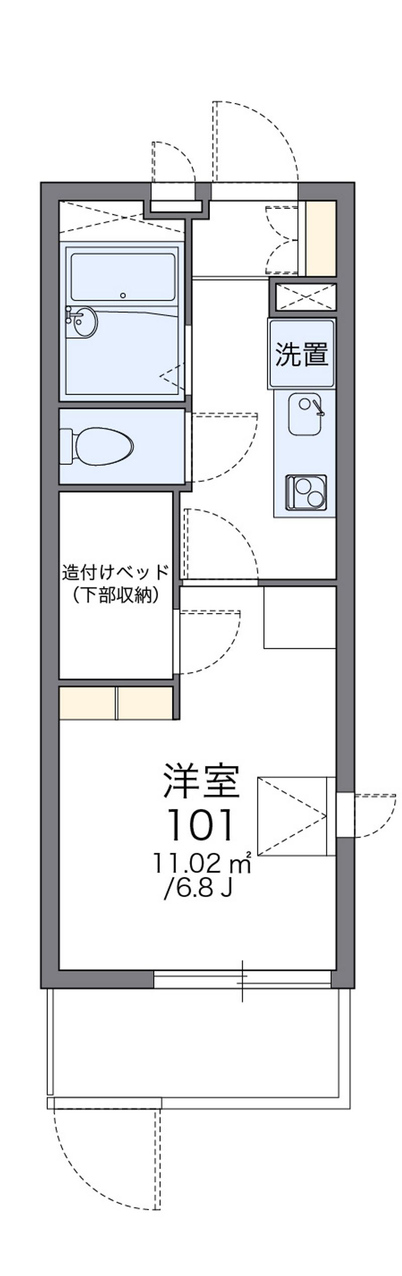 レオパレスアズサ 間取図