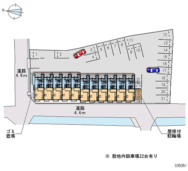 レオパレスティエード駅家 月極駐車場