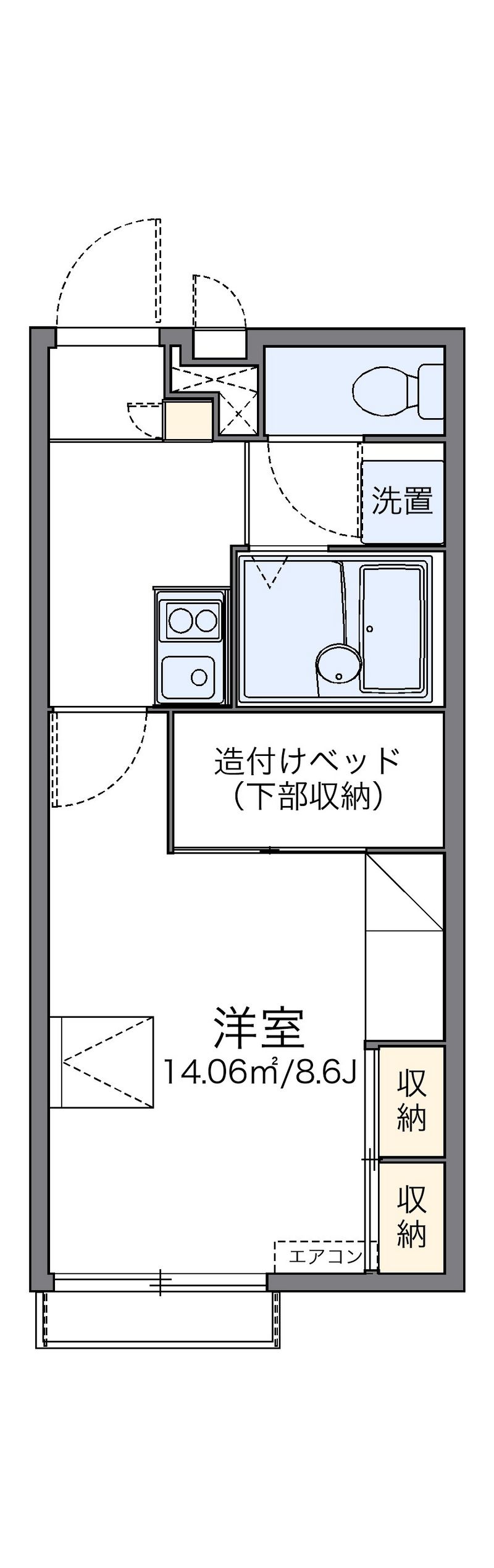 レオパレスプレジャータウンⅡ 間取図