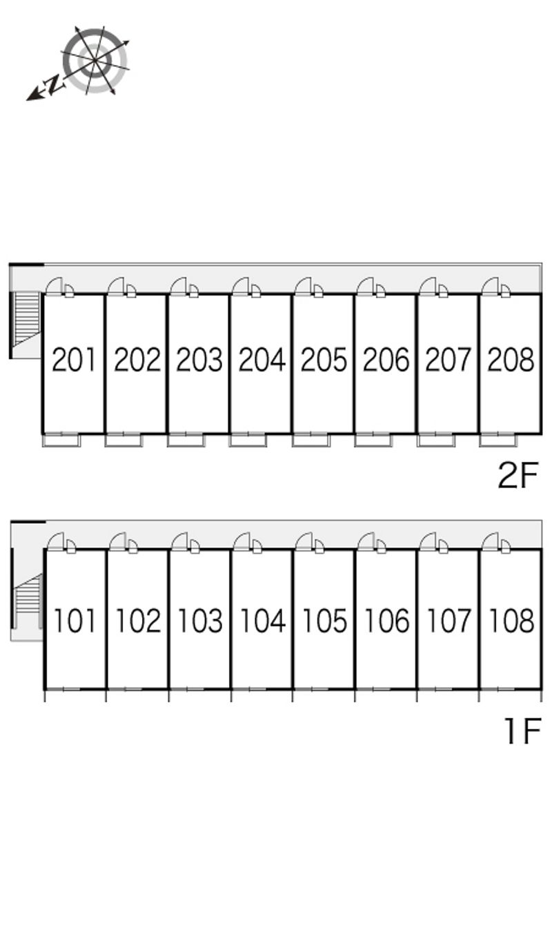 レオパレスしまたⅢ 間取配置図
